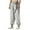 Gray, variant on Mens Casual Cotton Linen Pants Big and Tall Kung Fu Martial Arts Pants Tai Chi Baggy Harem Trousers