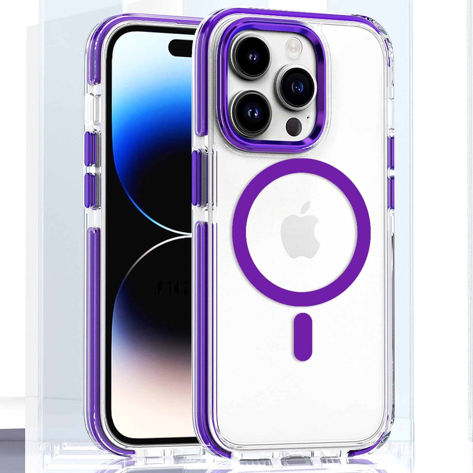 断*中様 iPhone 11 パープル MagSafe対応ケース付き Dteck Magnetic Case for iPhone 11, Compatible with MagSafe, Clear