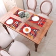 thumbnail image 6 of YFYANG Washable Heat-Resistant Placemats, 70% PVC/30% Polyester, Red Abstract Star Kitchen Table Mat, 12" x 18" 6 Piece, 6 of 6