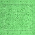 thumbnail image 1 of Ahgly Company Indoor Square Abstract Emerald Green Modern Area Rugs, 4' Square, 1 of 4