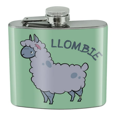 

Llombie Llama Zombie Stainless Steel 5oz Hip Drink Kidney Flask