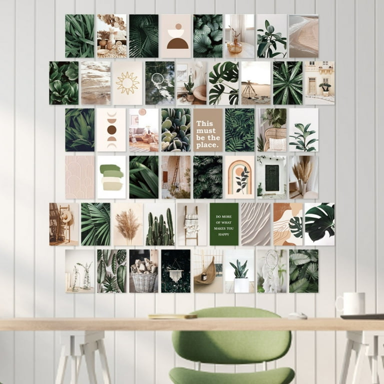 Wall Collage Kit Vintage 50Pcs Aesthetic Room Posters Bedroom Decor for  Teen Girls 50 photo collages ,Dorm Wall Decor, Teen Room Decor