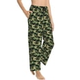 thumbnail image 2 of Uemuo Camouflage Dinosaur Pattern Women's Wide Leg Palazzo Lounge Pants with Pockets Light Weight Loose Comfy Casual Pajama Pants-Small, 2 of 9