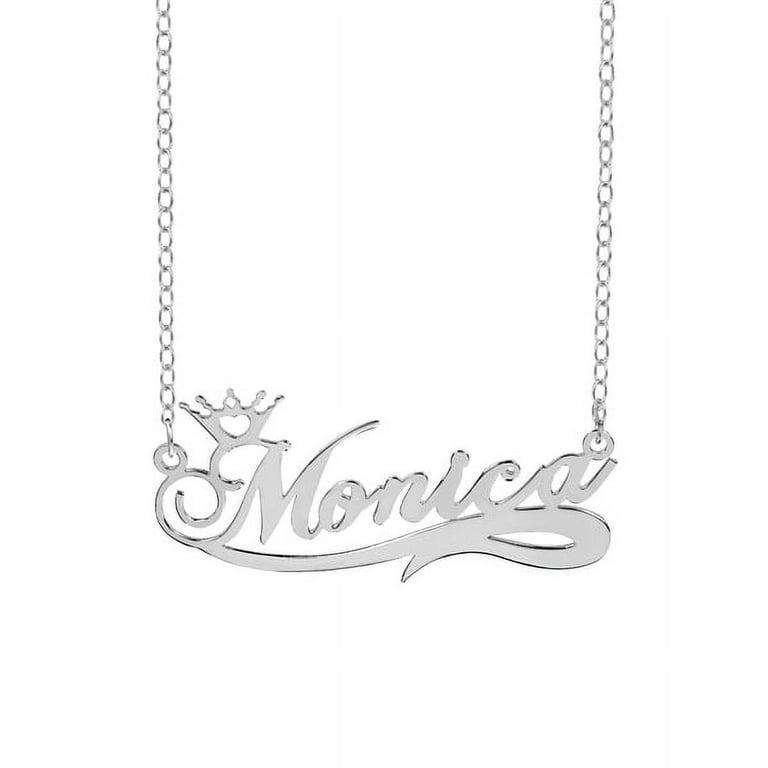Crown Name Necklace with Tail