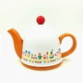 thumbnail image 1 of Housse Colorée pour l'Heure du Thé et Théière Orange avec Infuseur, 1 of 1