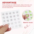 thumbnail image 3 of Uxcell Star Stickers, Self Adhesive Acrylic Star Rhinestones Jewel Sticker Sheet for Crafting Nail Decor Light Green, 3 of 6