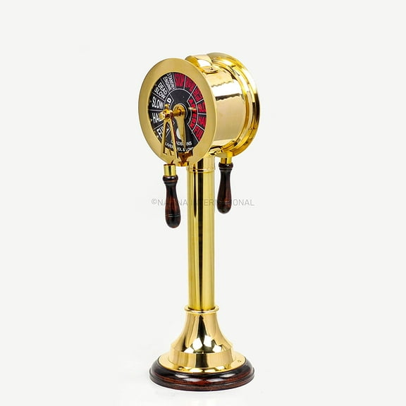 Nagina International Engine Order Telegraph Chadburn Nautical Maritime Home Decor Accent & Collectible Figurines with Functional Bell | Gifts & Decor (6 Inches, Brass Polished)