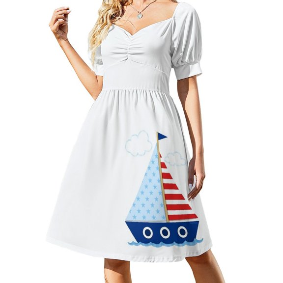 Sailboat Sleeveless fairy dress elegant dress