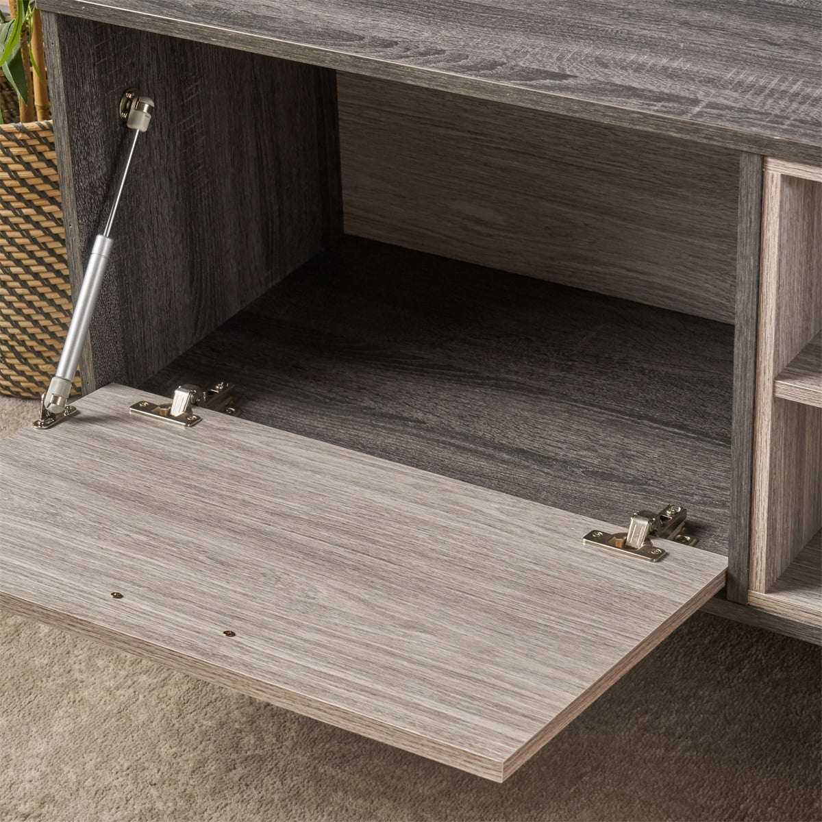 Kepooman Contemporary TV Media Stand, Living Room Entertainment Center with Storage, Storage Shelves and Cabinets for Living Room Bedroom, Grey Kepooman Contemporary TV Media Stand, Living Room Entertainment Center with Storage, Storage Shelves and Cabinets for Living Room Bedroom, Grey