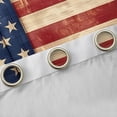 thumbnail image 4 of Manfei Rustic American Flag Kitchen Curtains,Vintage Stars Stripes Black Out Curtains Pack of 2 (42x63 Each),Red Blue Brown, 4 of 7