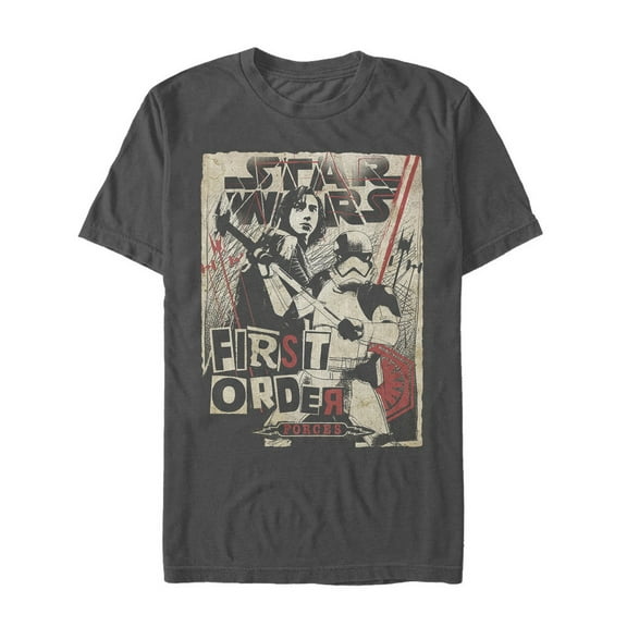Men's Star Wars The Last Jedi First Order Forces  Graphic Tee Charcoal 3X Large