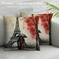 thumbnail image 3 of Nawypu  Oil Painting Pink and Red Paris Tower Throw Pillow Covers  Black White Eiffel Tower Pillow Case Decorative Cushion Covers for Sofa Bedroom Living Room Set of, 3 of 5