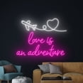 thumbnail image 4 of Handmadetneonsign Love Is An Adventure Neon Sign, AirPlane Led Sign, AirPlane Quote Neon Decor, 4 of 5