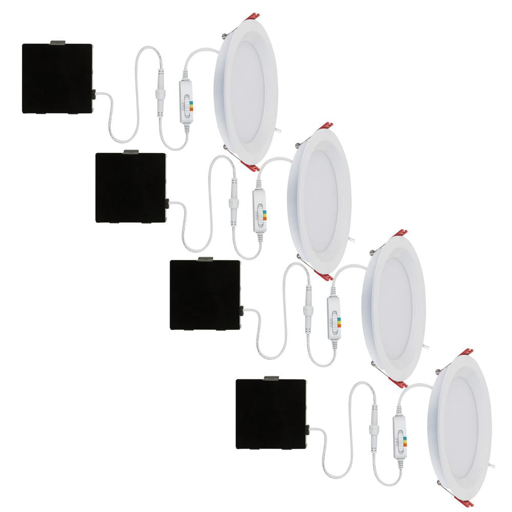 Details about   Commercial Electric Slim Baffle 3" Color Selectable Integrated LED Recessed Kit 