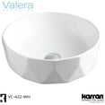 thumbnail image 5 of Karran Usa Vc-422 Valera 16-1/2" Circular Vitreous China Vessel Bathroom Sink - White, 5 of 5