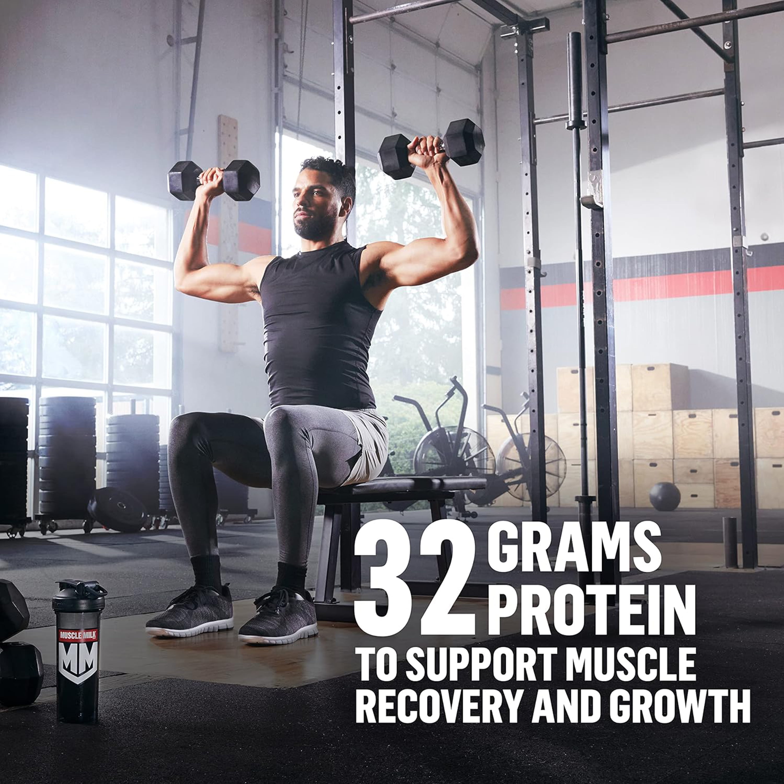 Muscle Milk Protein Powder, Strawberries 'n Creme, 4.94 Pound Canister
