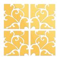 thumbnail image 1 of Sywqhk 32 unids/set pegatinas de pared de espejo 3D mural acrílico BIG sticke Gold Sywqhk Para estrenar, 1 of 6