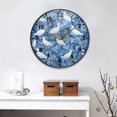 thumbnail image 4 of Doves Pattern Wall Clock Modern Decor Acrylic Clock Golden Hands 9.5in, 4 of 12