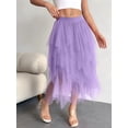 thumbnail image 4 of Womens Irregular Mesh Tulle Skirt High Waist Versatile Slimming Layered Tutu Skirt XL, 4 of 6
