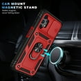 thumbnail image 2 of Dteck Samsung Galaxy A32 5G Case, Slide Camera Lens Protector Cover Magnetic Ring Holder Kickstand Rugged Shockproof Case for Samsung Galaxy A32 5G,Red/Black, 2 of 11