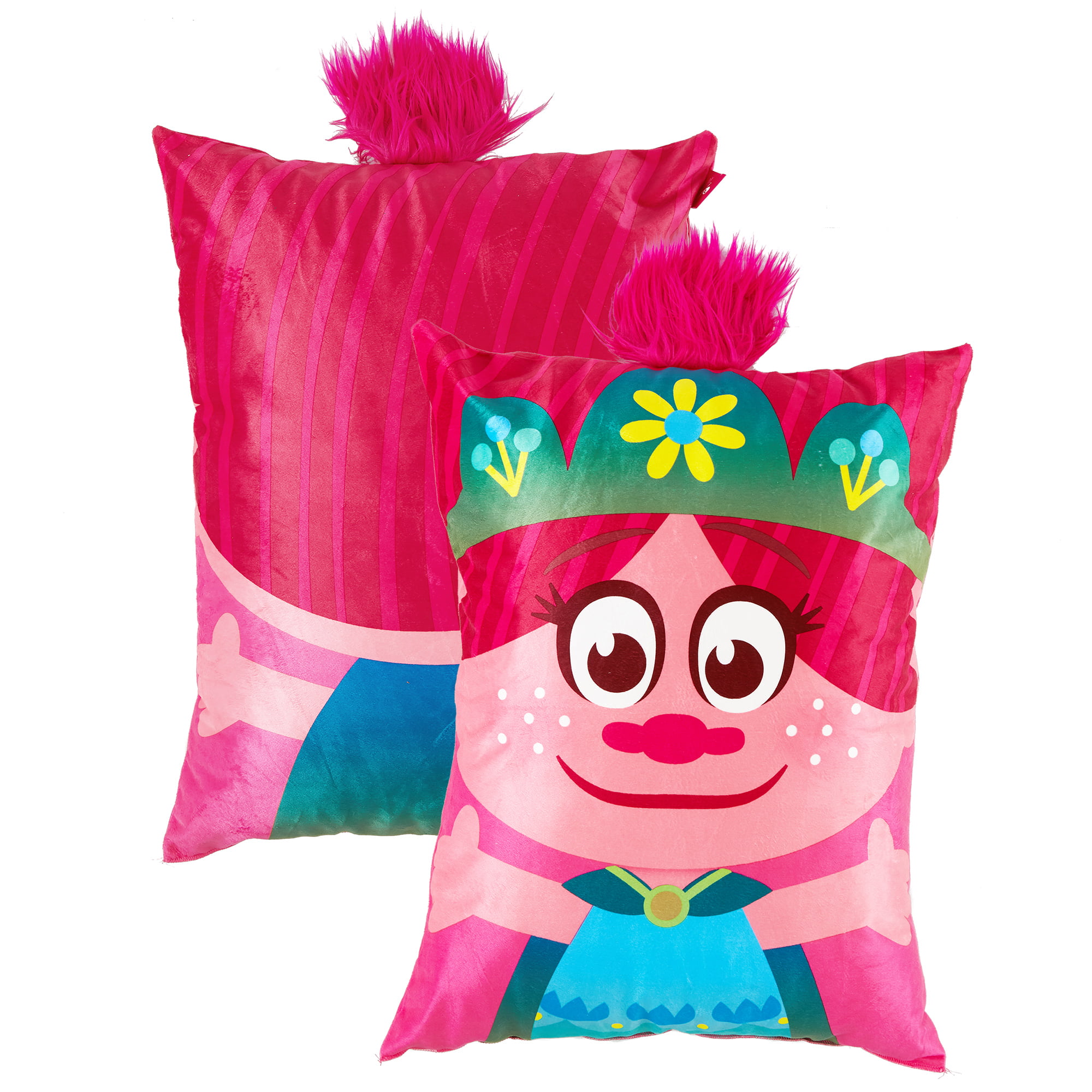 40" x 50" S1+5 Kids Trolls Poppy Happy Vibes Pillow & Soft Throw Blanket Set 