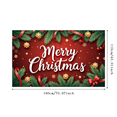 thumbnail image 3 of Decorative Merry Christmas Festive Red Green Polyester Lightweight Banner for Holiday Party Home Decoration Celebration, 3 of 7