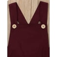 thumbnail image 5 of Loalirando Infant Baby Boy Girl Overalls Romper Sleeveless Suspender Solid Stripe Jumpsuits Summer Backless Clothes, 5 of 7