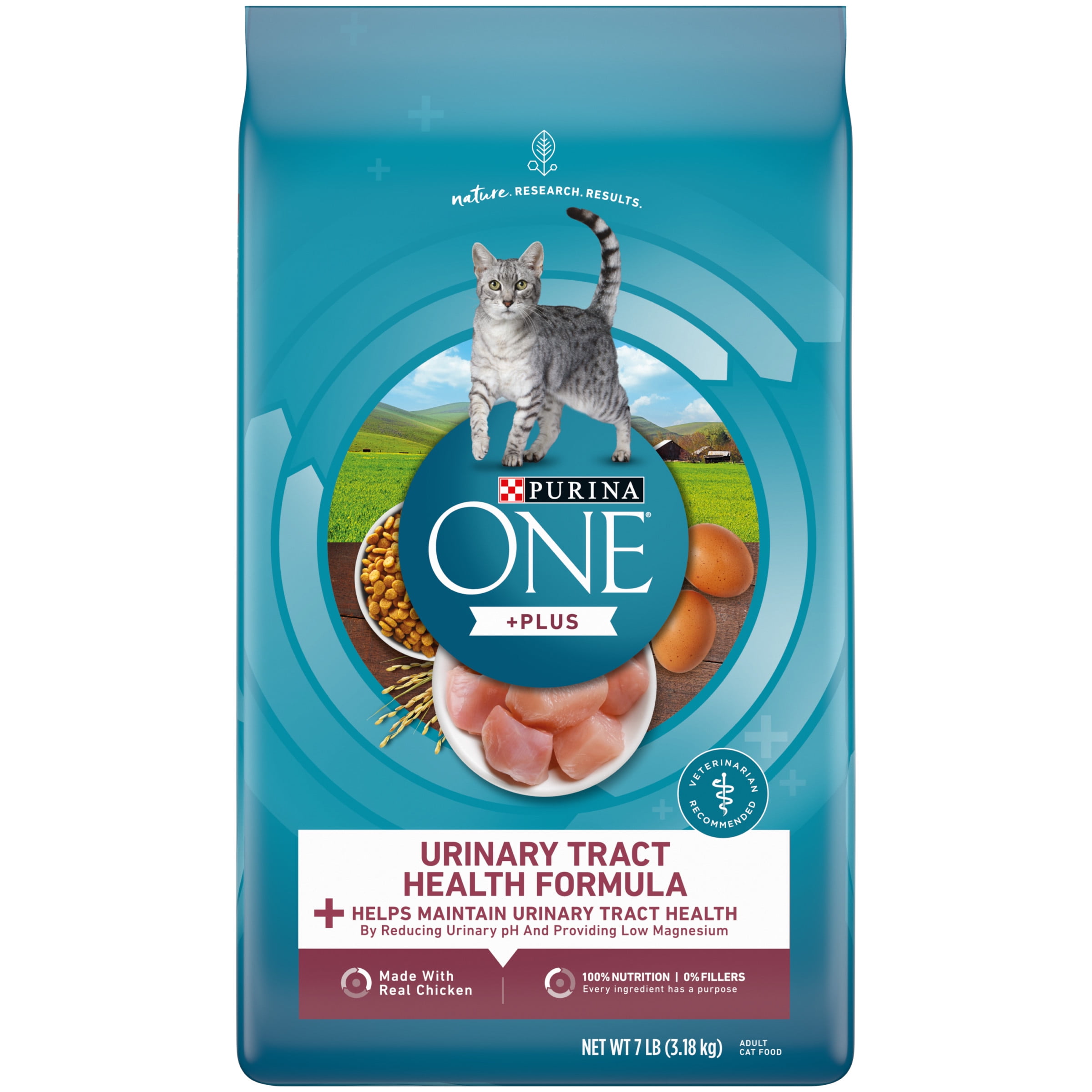 Purina One +Plus Urinary Tract Health Formula Dry Cat Food, 7 lb Bag