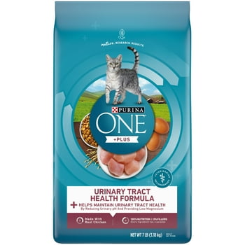 Purina One +Plus Urinary Tract  Formula Dry Cat Food, 7 lb Bag