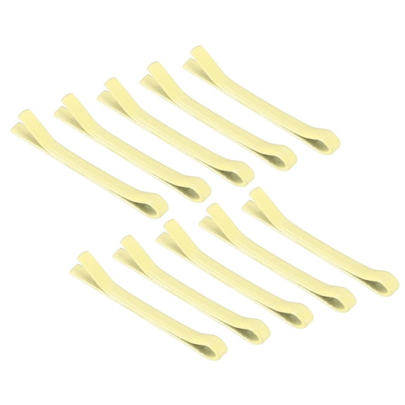 Uxcell 10Pcs Tiny Doll Hair Pins, 0.59" Beige Mini Metal Hair Clips Bobby Pins