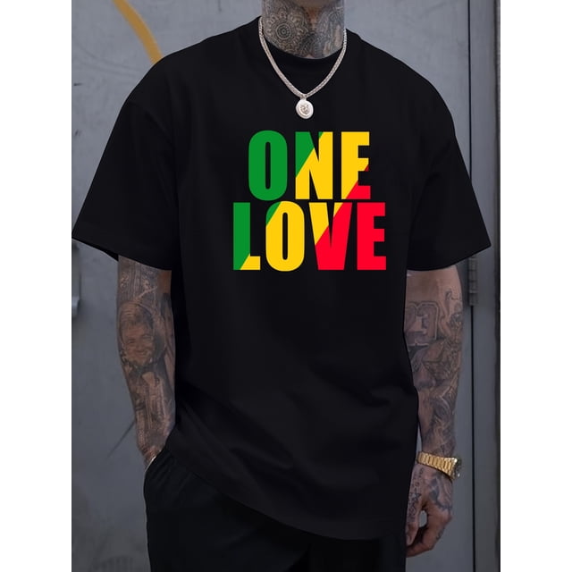 Camiseta con estampado de amor: Camiseta informal de manga corta con estampado de amor para verano. Camisetas para hombre, camisetas deportivas de ocio.