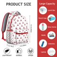 thumbnail image 6 of Floral Cherry Print Laptop Backpack for Women Teens, Large School College Bookbag with Laptop Sleeve, Durable Work Backpack for Commute Travel, Cherry Gift, 6 of 6