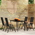 thumbnail image 1 of vidaXL 5 Piece Garden Dining Set Black, 1 of 5