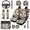 Cow Pattern, variant on 15 Pcs Dark Gray Leopard Print Car Seat Cover Set, Stylish Wear Resistant Car Interior Accessory Kit, Suitable for Vans Truck Vehicles