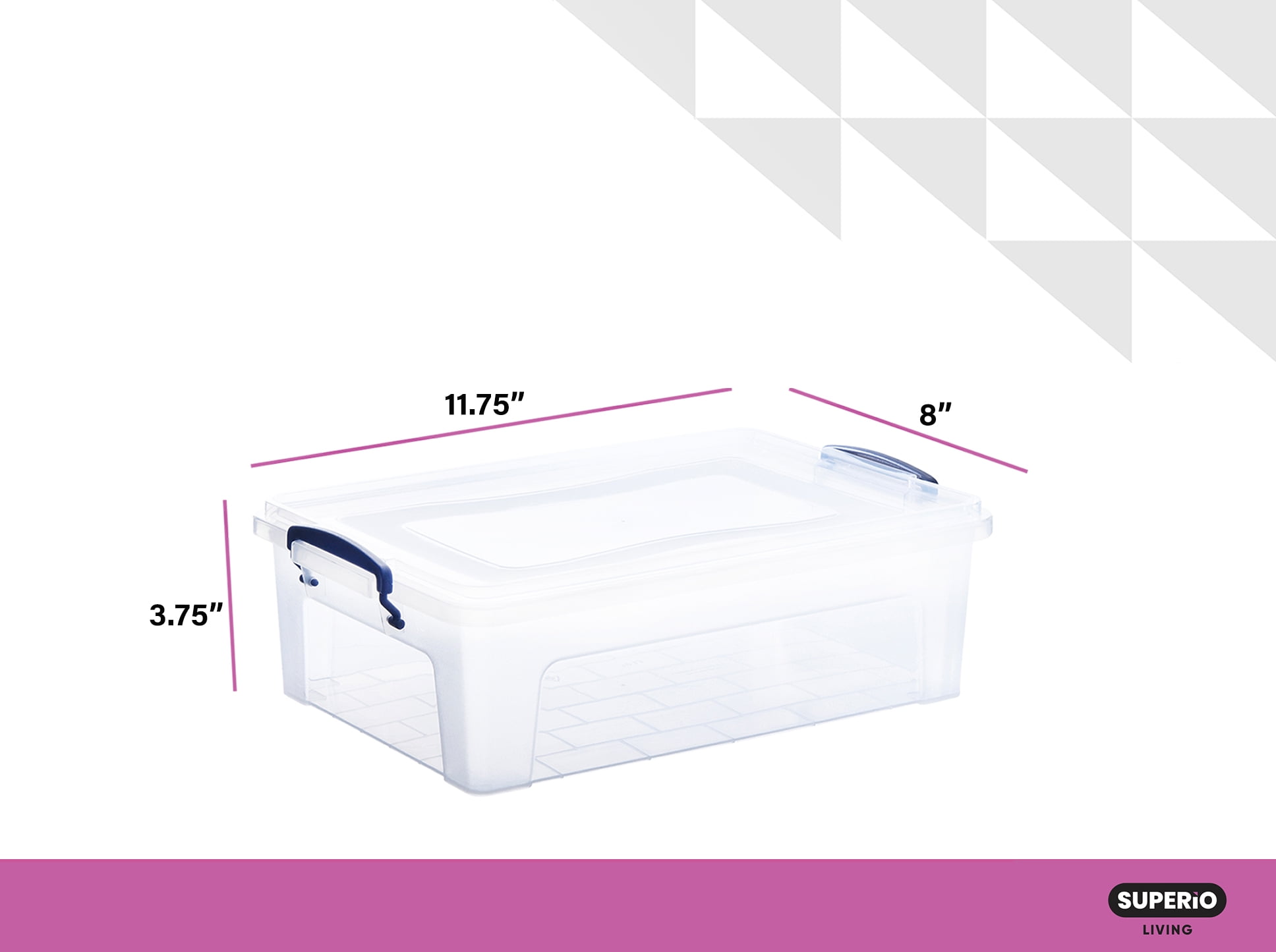 Clear Plastic Bright Small Storage Boxes Size 6.5x3.25x1.3 Inches