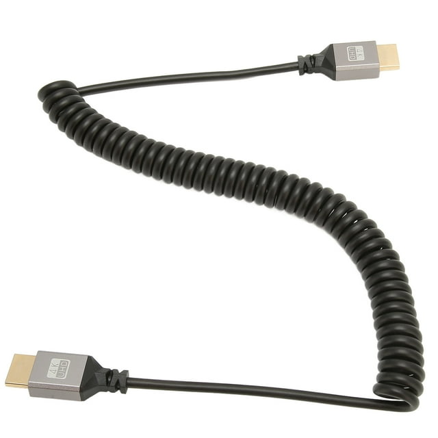 HD Multimedia Interface Coiled Cable, Ultra Flexible 4K 60Hz HD Multimedia Interface Cable For Tablet For TV Monitor For Camera Computer Spring Style