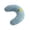 Blue, variant on SPOORYYO Dog Calming Pillow Soft Pet Pillow Comfortable Cuddling U Shape Neck Support Washable Portable Sleep Support for Pets