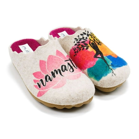

Flexus Women s Namaste Slippers Sand 5.5-6 M US