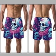 thumbnail image 3 of luoweisi Men's Beach Shorts Quick Dry Swim Trunks with Mesh Lining Skeleton L, 3 of 5