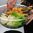 thumbnail image 4 of HINTRMENT Shallow Serving Bowl Transparent PC Food Serving Dish Family Kitchen Use 1Set, 4 of 6