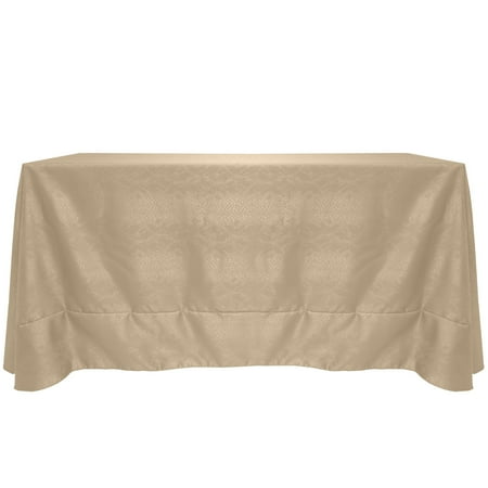 

Ultimate Textile (3 Pack) Damask Kenya 108 x 156-Inch Rectangular Tablecloth - Home Dining Collection - Snakeskin Jacquard Design Sand Beige