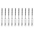 thumbnail image 1 of Uxcell 10 piezas de brocas de punta de brad 1/8" broca para madera con vástago hexagonal de 1/4", 1 of 7