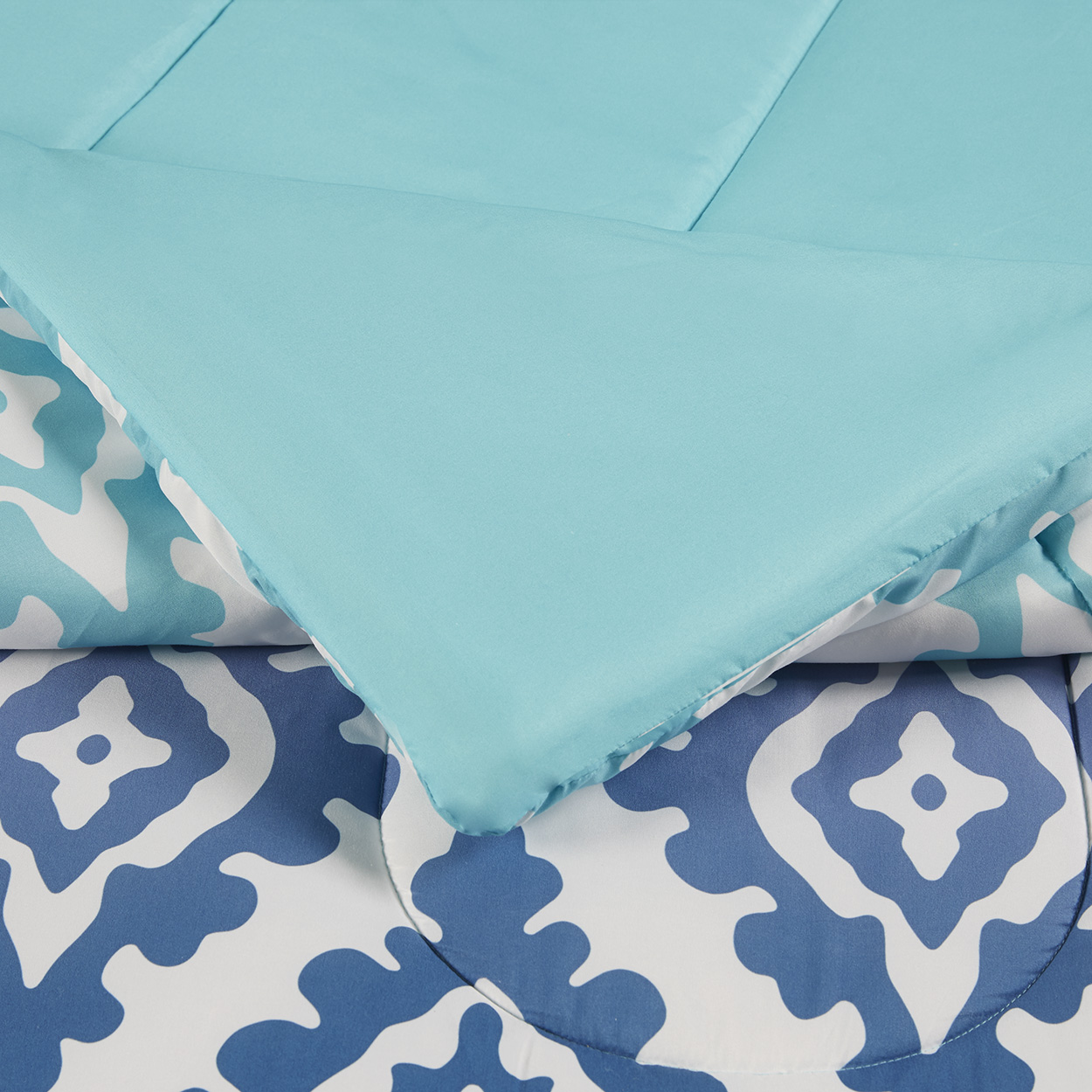 Mainstays Teal and Purple 6 Piece Bed in a Bag Comforter Set with Sheets, Twin/Twin XL