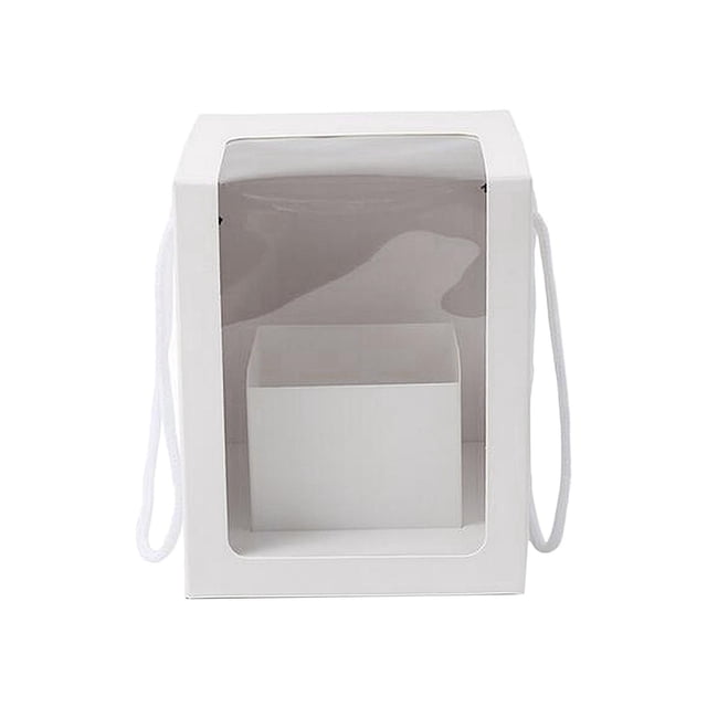 Cajas de papel de regalo cuadradas para favores de banquete de L blanco Yuyangstore caja del paquete