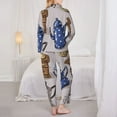 thumbnail image 5 of Kll Vintage Coffee Grinder Print Women'S Long Sleeve Pajamas With Pants Sleepwear Loungewear 2 Set-Xx-Large, 5 of 9