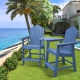 thumbnail image 4 of Boyel Living Patio Tall Adirondack Chair Set (Set of 2)with Connecting Tray Balcony Chair,Adirondack Chair Bar Stools for Patio Garden Lawn Pool Backyard Outdoor Deck Chair Weather Resistant Navy Blue, 4 of 10