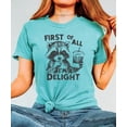 thumbnail image 3 of First of All I'm A Delight Shirt for Women and Men Funny Raccoon Tee for Adults Seafoam Shirt Adult Small, 3 of 4