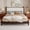 Espresso, variant on Harper & Bright Designs Queen Size Wood Platform Bed Mid Century with Upholstered Headboard, Queen Elegant Retro Platform Bed with Slat Support for Bedroom, Black