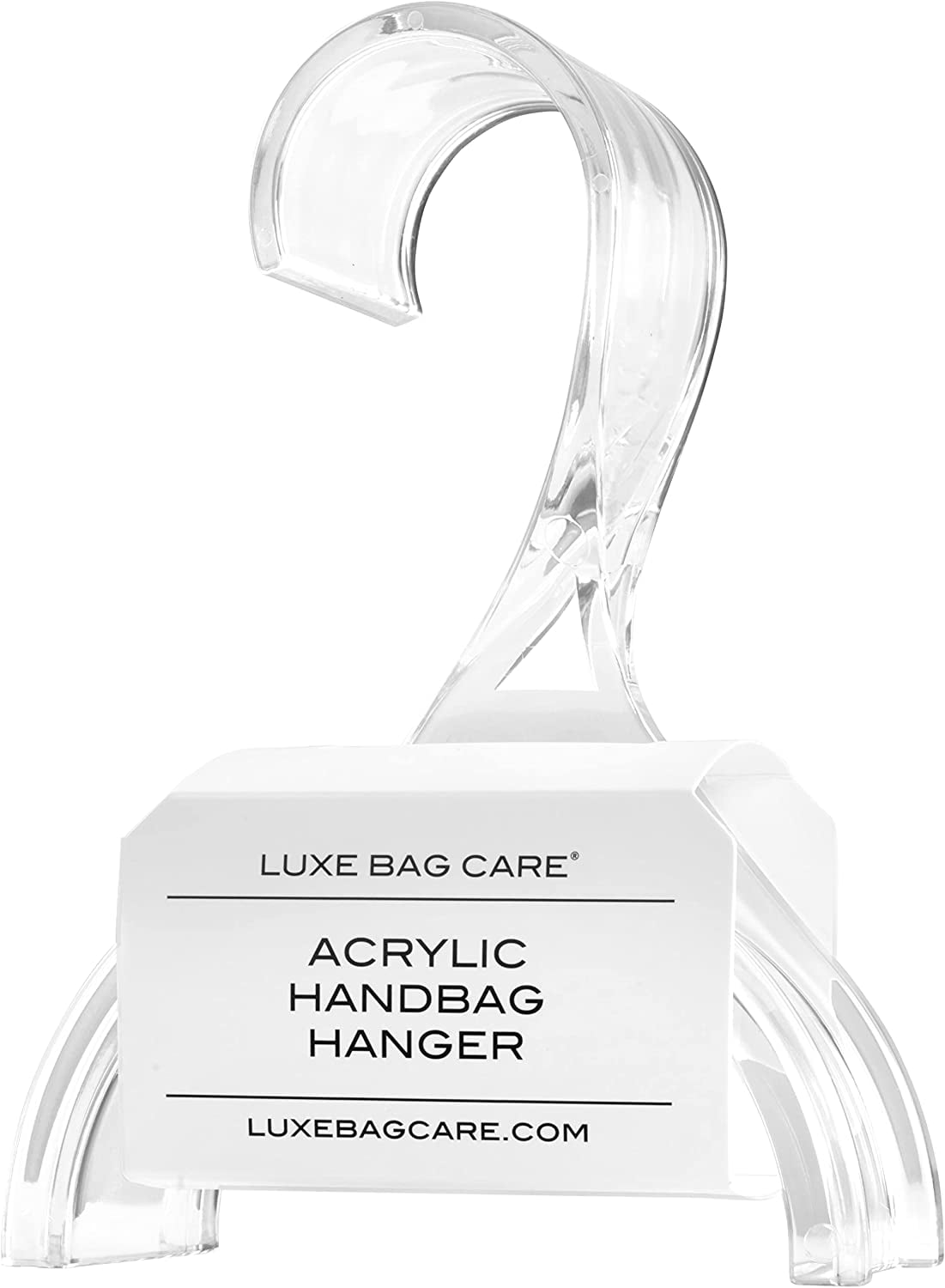 Luxe Bag Care Luxury Purse Closet Acrylic Hanger - Protect, Organize, Display - Saves Integrity of Purse Handles - Acrylic Hanger for Closet - Luxury