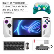 ASUS ROG Ally 2TB SSD Gaming Handheld 7-inch Touchscreen 120Hz FHD 1080p AMD Ryzen Z1 Processor, Mytrix Black Ice Hall Effect Wireless Pro Controller, Hub, Keyboard & Mouse Combo, 7 in 1 Bundle